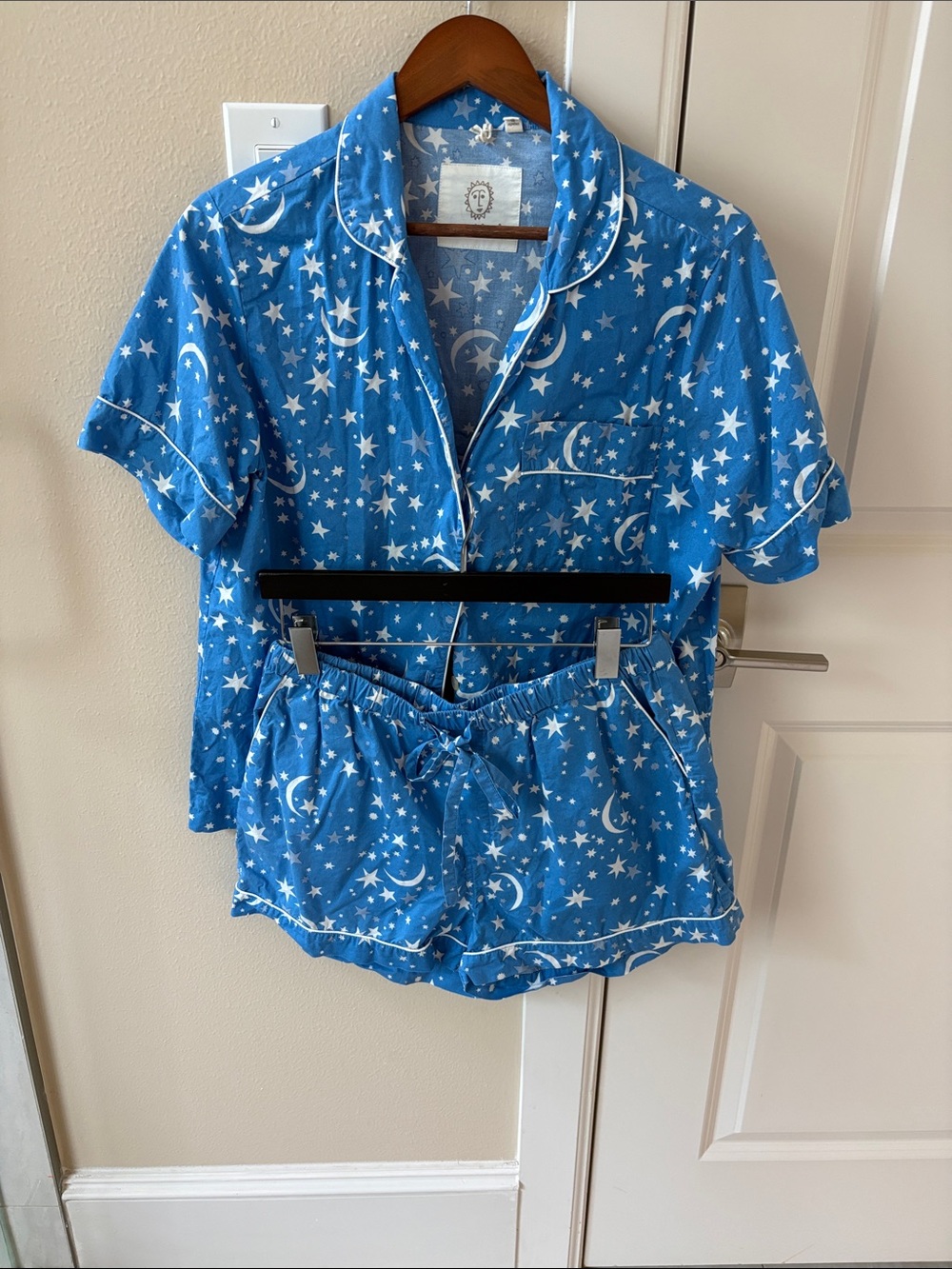 Printfresh Blue Star & Moon Short Pajama Set